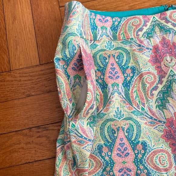 Ann Taylor Loft Madison Skirt Pink Blue White Size 12 - Picture 4 of 10